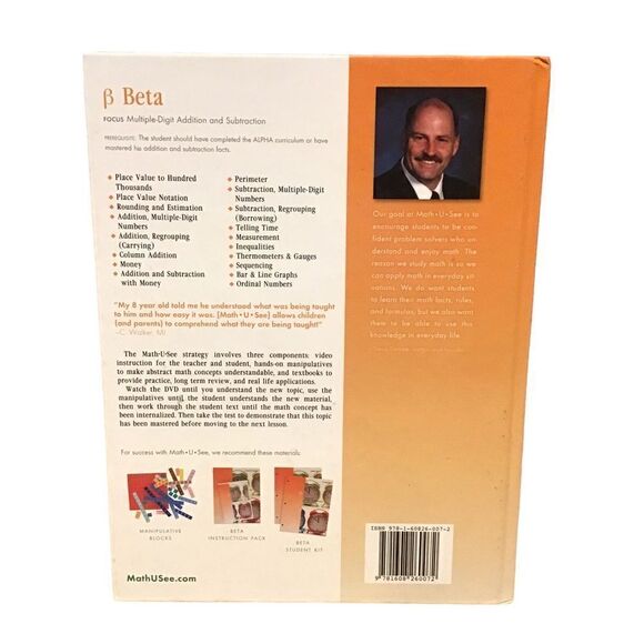 Math U See Beta Instruction Manual - Picture 2 of 4